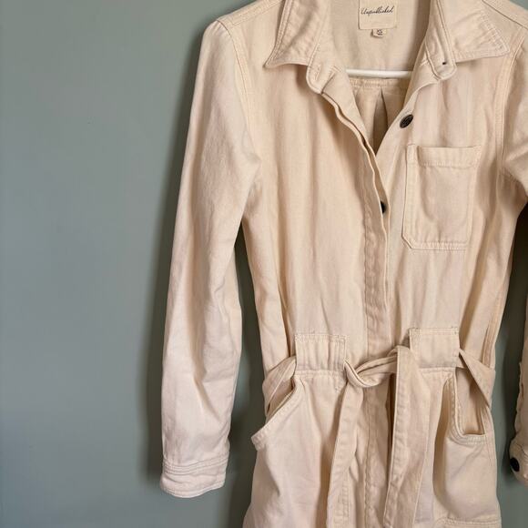 Unpublished Light Weight Tie Waist Cream Jacket - Picture 5 of 5